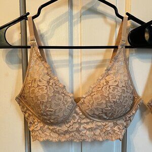 32C Wireless Bra Lightly Lined Convertible Lace Bralette Maidenform (2 Bras)